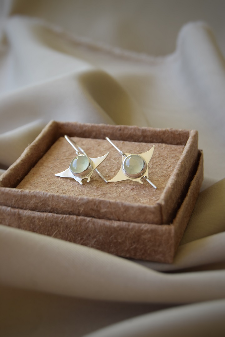 Préhnites Boucles d'oreilles TERE (1)