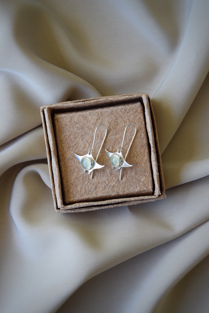 Préhnites Boucles d'oreilles TERE (2)