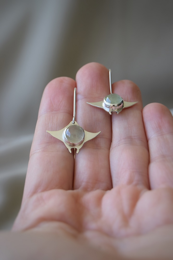 Préhnites Boucles d'oreilles TERE (6)